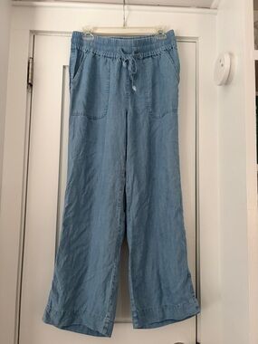Quince Light Blue Drawstring Jeans